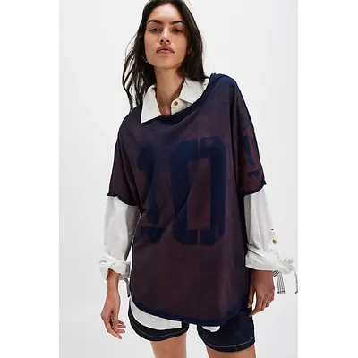 We The Free Laid Back Tee at Free People in Valiant Poppy, Size: XL