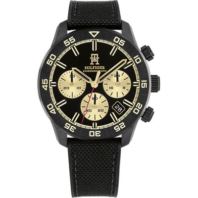 Chronograph TOMMY HILFIGER "TH85 CARBON", schwarz, Armbanduhren, Herren, Quarzuhr, Armbanduhr, Herrenuhr, analog, Tag, Stoppfunktion Image