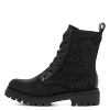 Schnürstiefelette MARCO TOZZI, Damen, Gr. 40, schwarz, Textil, Synthetik, modisch, Schuhe, Blockabsatz, Schnürboots mit glänzenden Strasssteinen besetzt