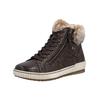 Sneaker REMONTE "Remonte Sneaker Leder/Textil", Damen, Gr. 42, braun (dunkelbraun), Leder, Textil, casual, Schuhe