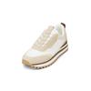 Sneaker MARC O'POLO "aus Veloursleder und Neopren", Damen, Gr. 41, sanftes weiß, natural stone, Obermaterial: 89% Leder (Rind), 11% Polyurethan, unifarben, Schuhe