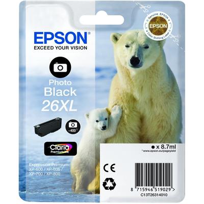 Original Epson C13T26314010 / 26XL Druckerpatrone Photo Schwarz