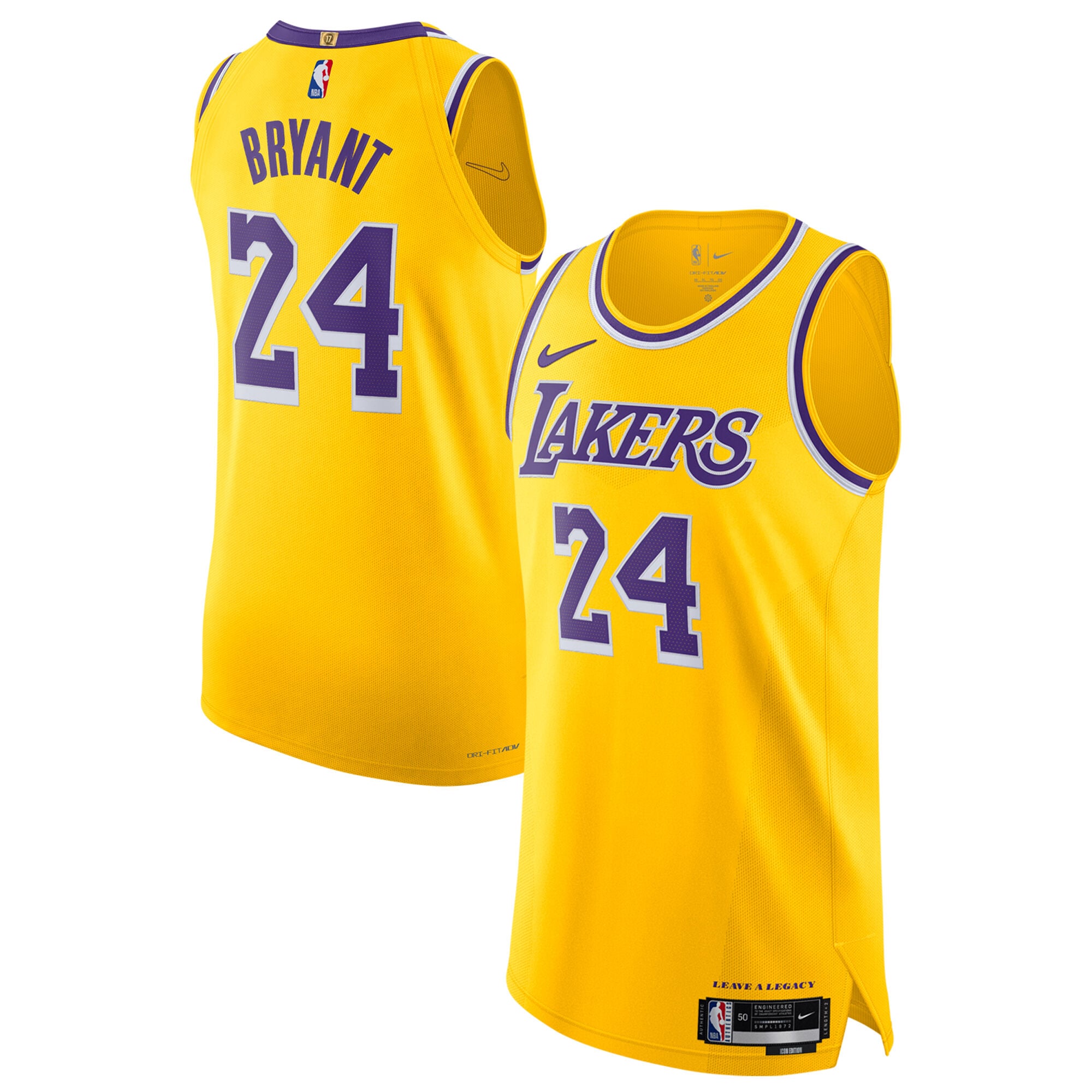 Los Angeles Lakers Nike Authentic Icon Kobe Bryant Jersey - Unisex - unisexe Taille: 44