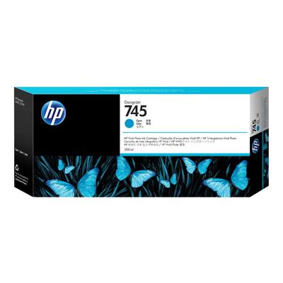 Original HP F9K03A / 745 Druckerpatrone Cyan Image
