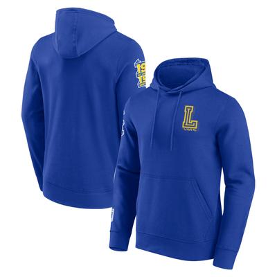 Leeds United College-Hoodie mit überfärbter Grafik und überfärbtem Rundhalsausschnitt – Königsblau – Unisex Image