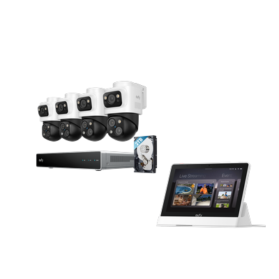 eufy Smart Display E10 + eufy PoE NVR Security System S4 Max White