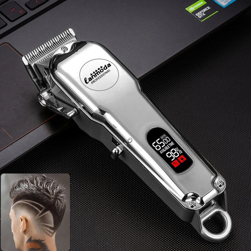 Alle Metall Haar Trimmer Maschine Bart Clipper Elektrische Rasierer für Männer High Power Professionelle Cutter Für Friseur Barber Shop Image
