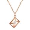 Lulu & Jane - Halskette Umschlag aus Messing in Roségold mit Zirkonia Ketten 1 ct Damen (34.99 € / 1 ct)