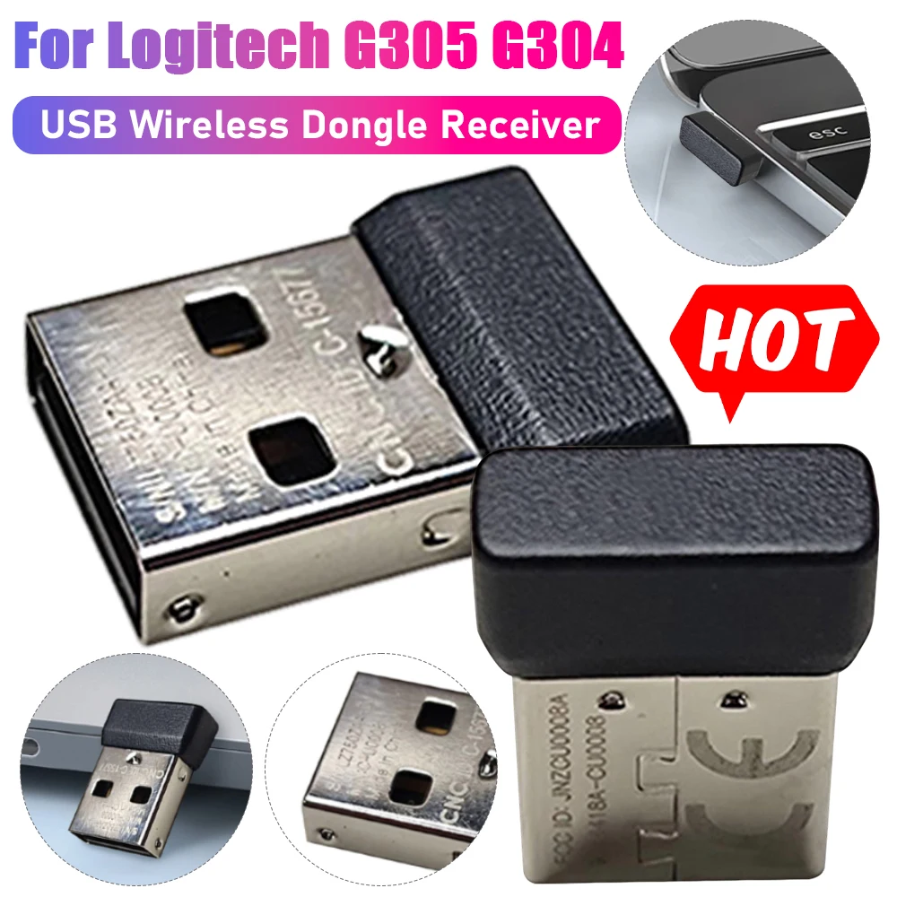 Für Logitech G305 G304 USB Empfänger Maus Empfänger Adapter USB Dongle Wireless Gaming Maus Ersatz USB Empfänger Dongle Image