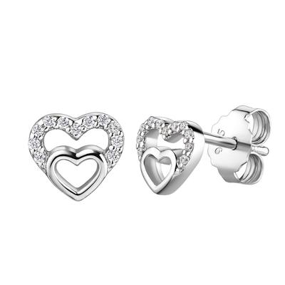Zeeme - Ohrstecker 925/- Sterling Silber Zirkonia weiß Ohrringe 1 ct (34.89 € / 1 ct) Image