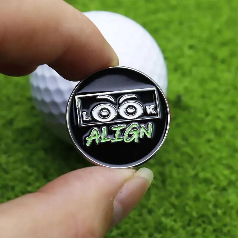 Golf Marker Hut Clip Golf Ball Marker Hut Clip Magnetische Ball Marker Nette Augen Design Metall Werkzeug Zubehör Klemme Einfach Befestigen Image