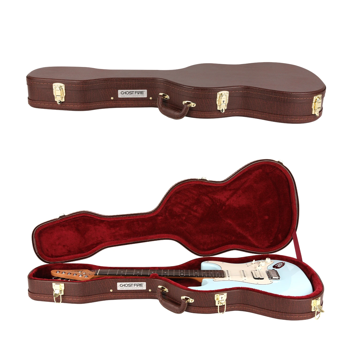 GHOSTFIRE Hard-Shell-Hüllen E-Gitarren-Koffer Super dicke Passform ST (V-EGC) Image