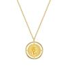 Lulu & Jane - Halskette Münze aus Messing in Gelbgold Ketten 1 ct Damen (38.99 € / 1 ct)