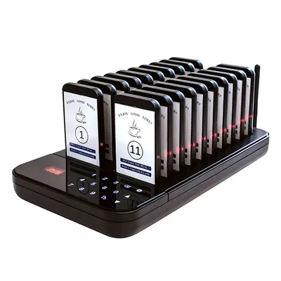 Wireless Restaurant Pager System Touch Panel Wireless Calling System beeper for Restaurant Guest Queue Coffee Shop Pager System