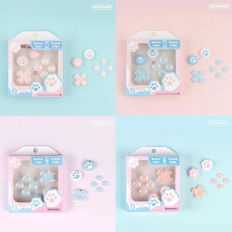 D-pad Bewegen Kreuz Richtung Taste ABXY Schlüssel Aufkleber Joystick Thumb-Stick Grip Abdeckung Für Nintend Schalter OLED NS freude-con Haut Fall Image