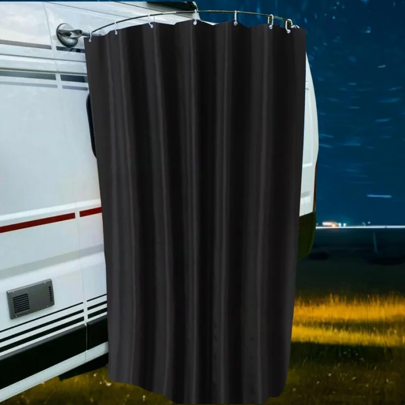 Wohnwagen, Camping, Duschkabine, Kabinen-Sets mit Saugnäpfen, Stangen-Duschvorhang für Wohnmobile, Reisen, Badezimmer im Freien