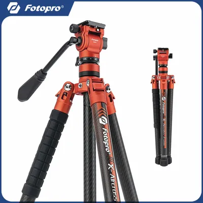 Fotopro Carbon Fiber Tripod 1KG Ultralight Portable Travel Video Tripod for Camera DSLR X-Aircross 3 Video
