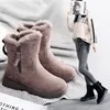 Neue frauen schuhe winter flut marke schnee stiefel frauen samt dicke warme kurze stiefel wasserdichte nicht-slip große baumwolle schuhe