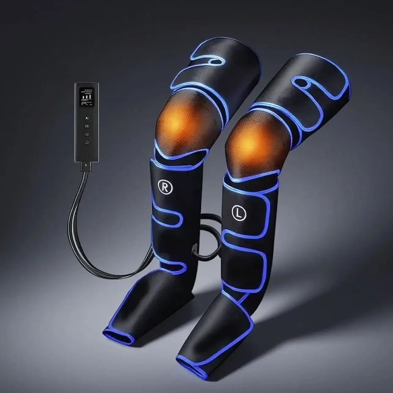 Luftkompressions-Beinmassagegerät-Stiefel – Wiederherstellungssystem zur Lymphödemzirkulation, pneumatische Fuß- und Wadenmassagehüllen für Sportler, Image