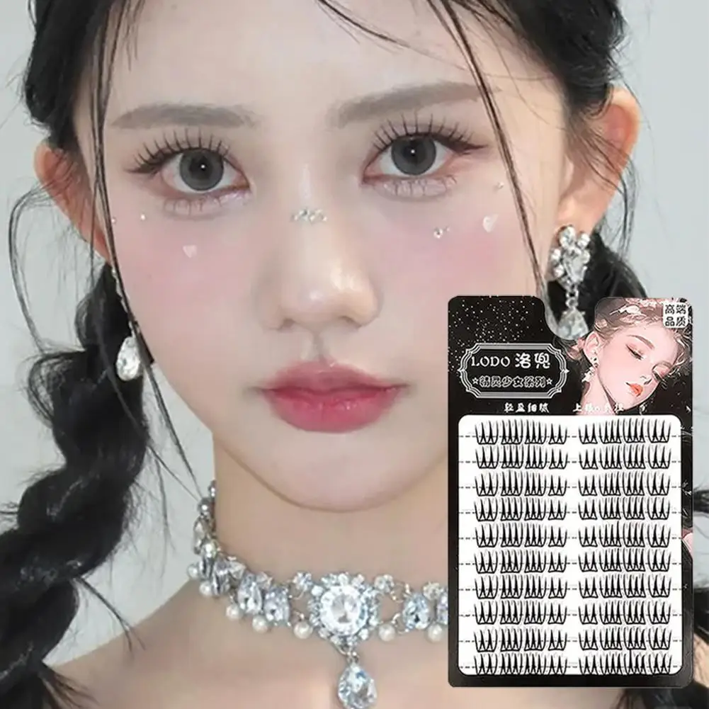 10 Reihen Einzelne Falsche Wimpern U-typ Wimpern Extensions Koreanische Mädchen Gruppe Auge Natur Künstliche Idol wimpern Make-Up Image