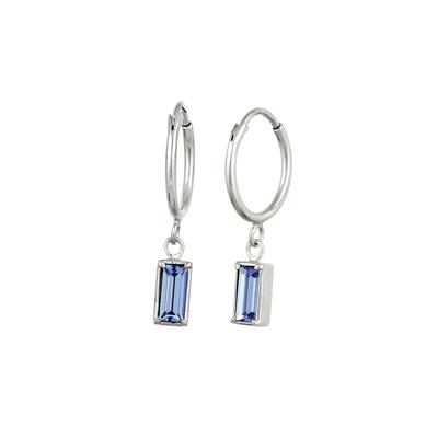 Elli - Creolen Blau 925 Sterling Silber, mit Kristallen von Swarovski® 1 ct Damen (42.4 € / 1 ct) Image
