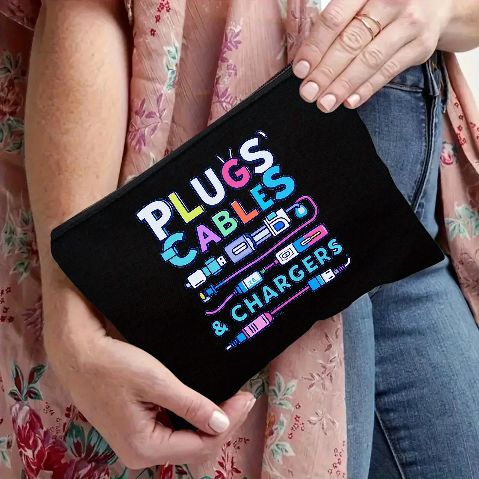 Stecker, Kabel und Ladegeräte, Aufbewahrungstasche für elektronisches Zubehör | Reise-Essential | Geeignet für Kabel Image