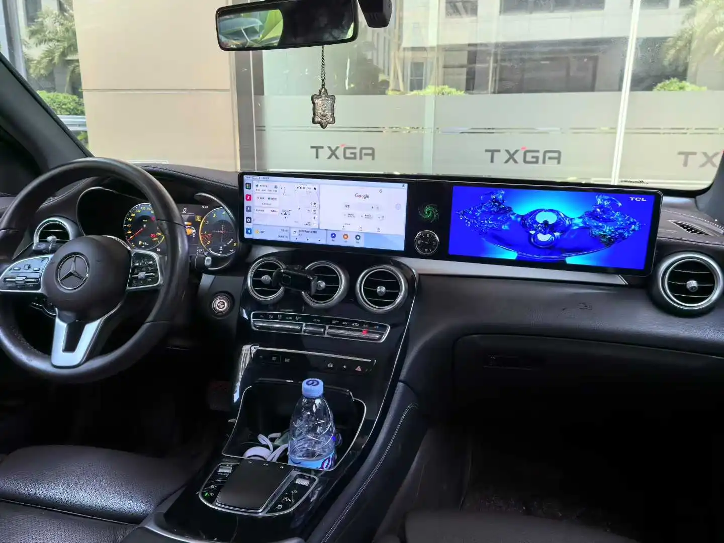 24,6 "GPS Navigation Carplay Für Mercedes Benz GLC C W205 2015-2022 Dual Screen Android Auto Radio stereo Multimedia Kopf Einheit Image