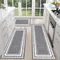 3-piece set of crystal velvet Persian oil absorbing kitchen mat,non slip floor mat for household bathroom,entrance mat for foyer