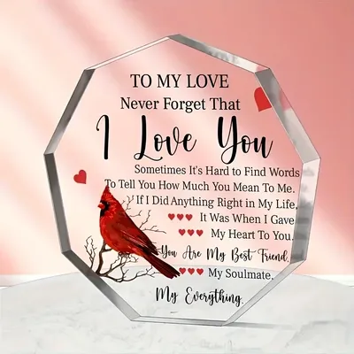 1pc, Romantic Gift, To My Love Acrylic Gift For Her Romantic Boyfriend Gifts Girlfriend Love Cute Gifts Ideas Anniversary