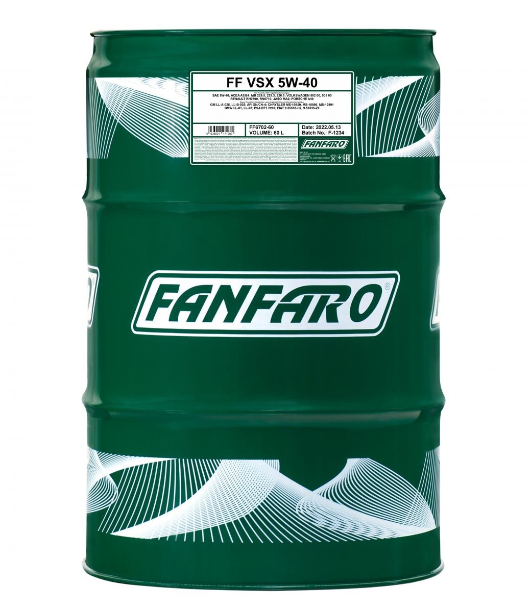 FANFARO Motoröl VW,MERCEDES-BENZ,OPEL FF6702-60 Motorenöl,Öl,Öl für Motor