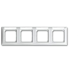 Busch-Jaeger Rahmen, 4f, weiß, matt, horizontal und vertikal, Textfeld/Beschriftungsfläche, Kunststoff, Unterputzmontage Image