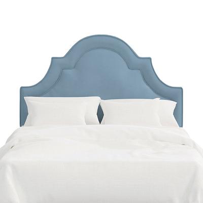 Vanessa Headboard - Notched Arch Bed, Notched Arch Bed/Velvet Ocean, Queen - Grandin Road