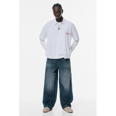 Contrast Panel Super Baggy Jeans