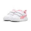 Sneaker PUMA "COURTFLEX V3 DOTTY V INF", Gr. 26, weiß (puma weiß, pinkscape, silber mist), Synthetik, sportlich, Schuhe, für Kinder