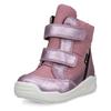 Klettstiefel ECCO "Urban Mini", Kinder, Gr. 25, rosa (rosa, flieder), Veloursleder, Textil, metallic, sportlich, Schuhe, Winterboots, Winterstiefel, Stiefelette mit GORE-TEX