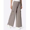 Jerseyhose HEINE, Damen, Gr. 44, Normalgrößen, grau (taupe), 50% Modal, 44% Polyester, 6% Elasthan, unifarben, Hosen