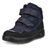 Klettstiefel ECCO "Urban Snowboarder", Kinder, Gr. 33, schwarz (schwarz, blau), Leder, Textil, sportlich, Schuhe, Winterboots, Winterstiefel, Kinderstiefel mit waterproof-Ausstattung