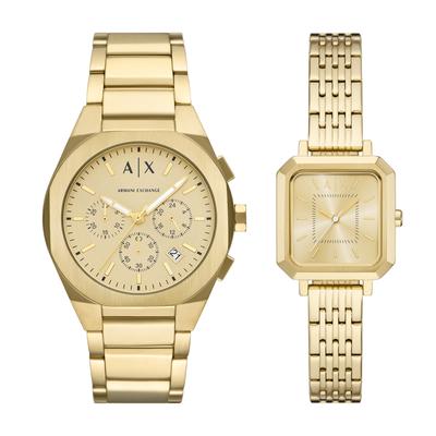 Chronograph ARMANI EXCHANGE, gelbgoldfarben, Armbanduhren, Herren, Quarzuhr, Armbanduhr, Herrenuhr, Edelstahlarmband Image