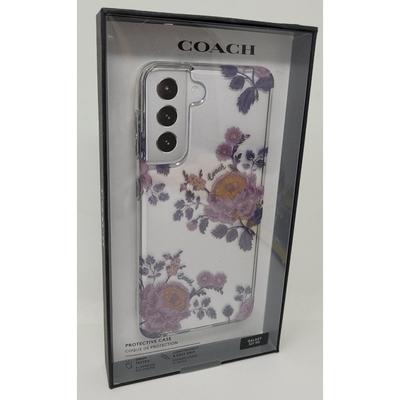 Coach Cell Phones & Accessories | Coach Protective Case For Samsung Galaxy S21 5g / S21 - Moody Floral Purple | Color: Purple/Silver | Size: Os