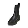 Chelseaboots MARC O'POLO "mit leichter Plateausohle", Damen, Gr. 42, schwarz, Obermaterial: 100% Leder (Rind), unifarben, Schuhe