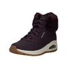 Schnürstiefelette SKECHERS "Skechers Stiefelette Lederimitat/Textil", Damen, Gr. 40, rot (weinrot), Lederimitat, Textil, casual, Schuhe