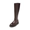 Stiefel MARC O'POLO "aus edlem Rindleder", Damen, Gr. 42, braun (schwarz braun), Obermaterial: 100% Leder (Rind), unifarben, Schuhe