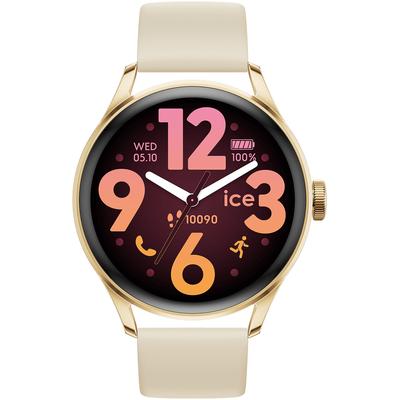 Smartwatch ICE-WATCH "ICE smart 3.0 - 1.2 AMOLED - GPS", beige, Smartwatches, Armbanduhr, Damenuhr, Silikonarmband,Bluetooth,Touch-Display,digital