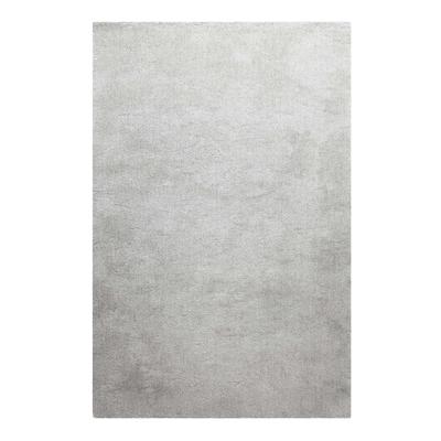 Teppich HOMIE LIVING "Pisa", hellgrau creme meliert, B:80cm H:25mm L:150cm, Polyester, Teppiche, Hochflor, Microfaser, uni, weich, Shaggy, Wohnzimmer, Schlafzimmer Image