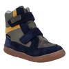 Winterstiefel RICHTER "Samy WMS: Mittel", Kinder, Gr. 30, blau (blau, braun), Veloursleder, kontrastfarbene Details, casual, Schuhe, Barfußschuh, Klettstiefel mit Sympatex, Größenschablone zum Download