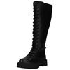 Schnürstiefel STEVE MADDEN "STEVE MADDEN Stiefel Leder", Damen, Gr. 41, schwarz, Leder, casual, Schuhe
