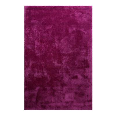 Teppich HOMIE LIVING "Pisa", violett pink, B:80cm H:25mm L:150cm, Polyester, Teppiche, Hochflor, Microfaser, uni, weich, Shaggy, Wohnzimmer, Schlafzimmer Image