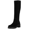 Stiefel PAUL GREEN "Paul Green Stiefel Veloursleder", Damen, Gr. 37,5, schwarz, Veloursleder, casual, Schuhe