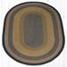 Black/Brown 48 x 0.2 in Indoor Area Rug - Earth Rugs Brown/Black/Charcoal Braided Area Rug Jute & Sisal | 48 W x 0.2 D in | Wayfair 06-099