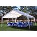 King Canopy Expandable Canopy 12ft x 20ft or 20ft x 20ft Steel Frame w/ 8 Legs /Soft-top in Gray/White | 132.7 H x 240 W x 240 D in | Wayfair